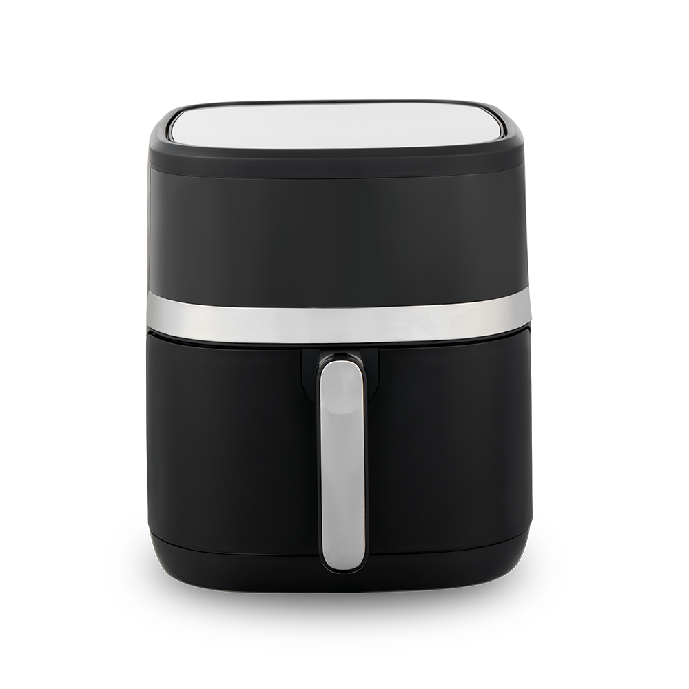 Elegant White At Black Digital Touchscreen Air Fryer