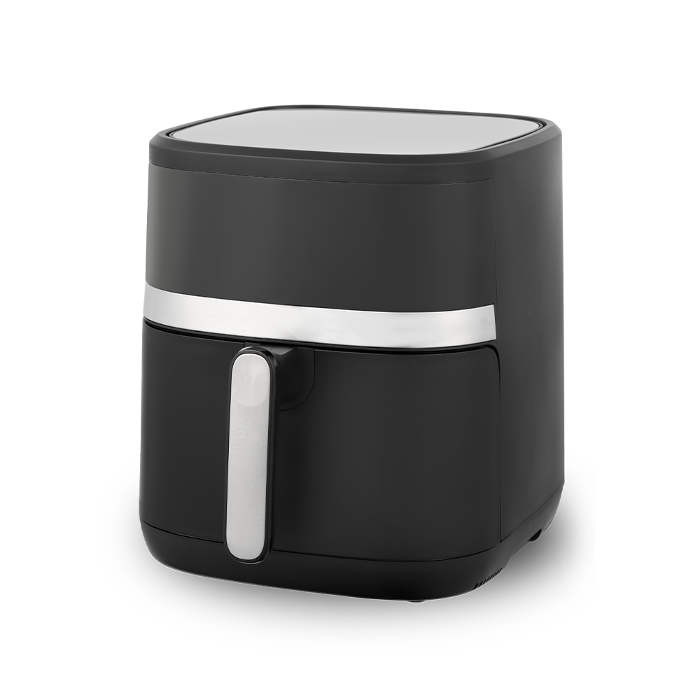Elegant White At Black Digital Touchscreen Air Fryer