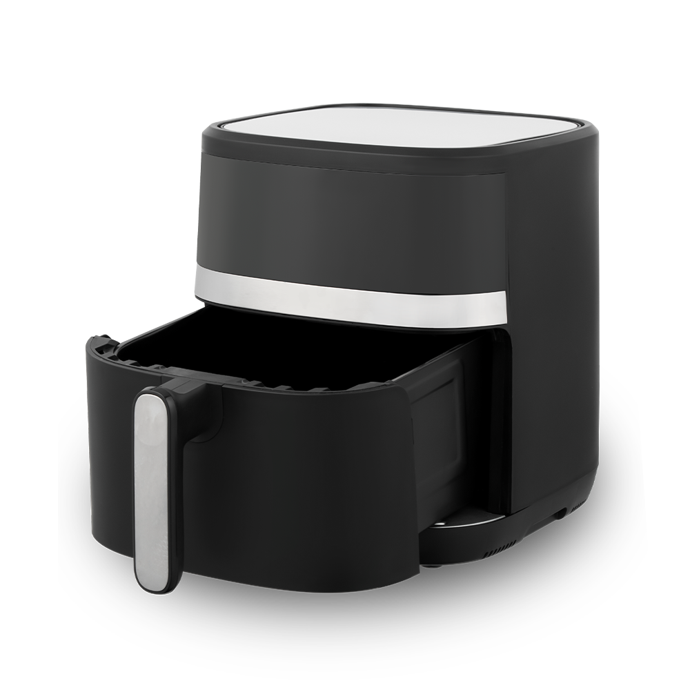 Elegant White At Black Digital Touchscreen Air Fryer