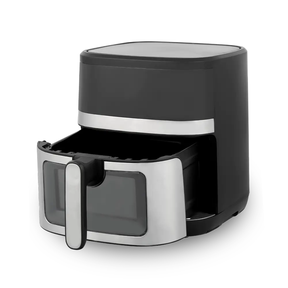 Itim At Pilak na Pinaghalong Kulay na Air Fryer