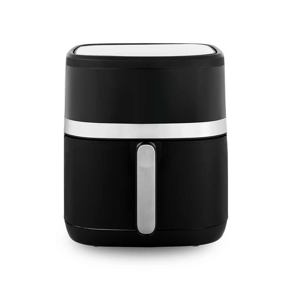 Elegant White At Black Digital Touchscreen Air Fryer