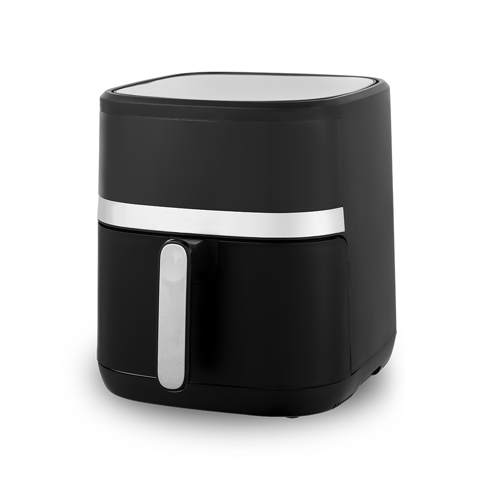 Elegant White At Black Digital Touchscreen Air Fryer