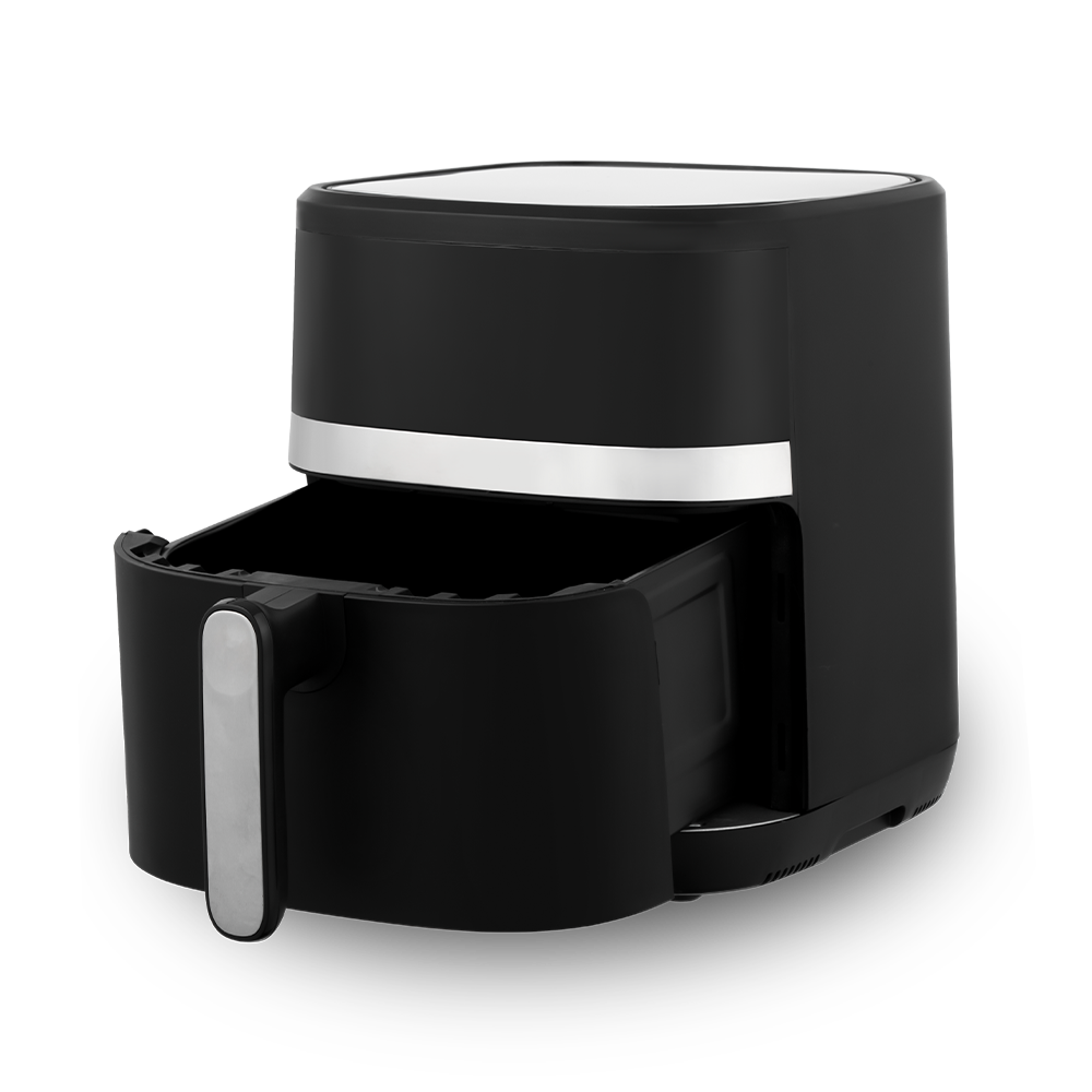 Elegant White At Black Digital Touchscreen Air Fryer